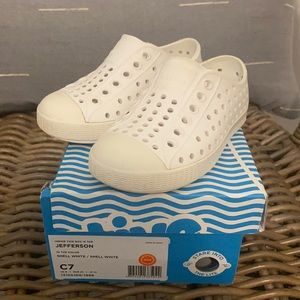 White Natives Size 7 Toddler Shoes
